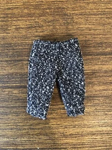 PANTALONES CORTOS BARBIE NEGRO BLANCO TWEED HASTA LA RODILLA NEGOCIOS MODA LINDA ROPA DE MUÑECA - Imagen 1 de 2
