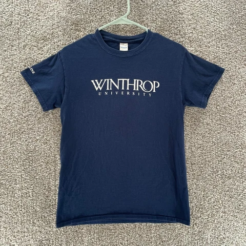 Winthrop University Shirt Adult Small Blue Short Sleeve David Bancroft Johnson Cover