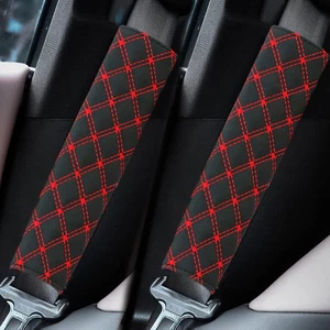 2× Car Seat Belt Pads Cover Shoulder Strap Cushion Mat Car Interior Accessories - Picture 1 of 7