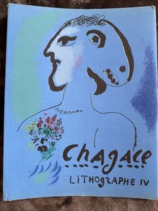 Marc Chagall, litografía de portada IV. Litografía de piedra original, 1974, Mourlot Paris - Imagen 1 de 6