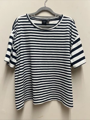 FINISTERRE Organic Breton Stripe Short Sleeve Top T-Shirt 100% Cotton UK Size 14 - Image 1 of 4