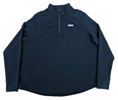 Camisa Pullover Vineyard Vines Para Hombre The Shep 1/4 Cremallera Negra 2X Foto 1 de 4