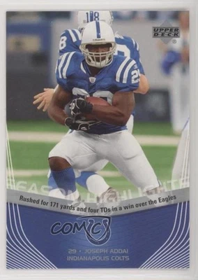 2007 Upper Deck Indianapolis Colts Super Bowl XLI Joseph Addai #SH4 - Image 1 of 2