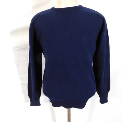 Pringle of Scotland Mens XS Lambswool Sweater Jumper Navy Blue Pullover Crewneck - Image 1 of 4