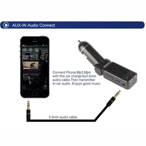 FM Transmitter Bluetooth Radio Car Kit Wireless Dual USB Charger MP3 Player - Picture 1 of 7