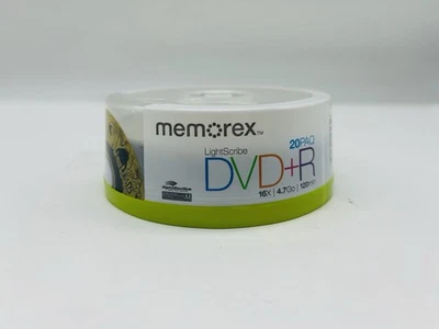 Memorex Lightscribe DVD-RW 20 Pack 16X/ 4.7GB / 120 Min NEW Sealed - Image 1 of 4