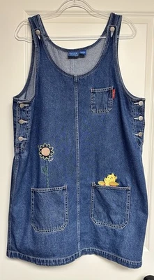 Vestido tipo jersey vintage de mezclilla Winnie the Pooh para mujer grande Pooh y flor Foto 1 de 4