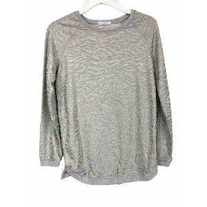 Rockets of Awesome Girl's Gray Zebra Long Sleeve Top Kid's Youth Size 14 - Picture 1 of 6