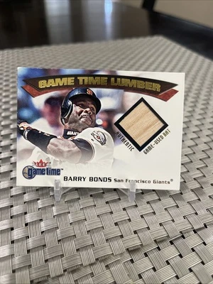 2001 Fleer Game Time Barry Bonds Game Used Lumber Bat Giants HR King SP - Image 1 of 3