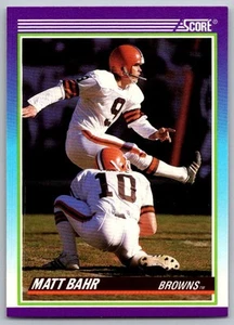 1990 Score Matt Bahr Cleveland Browns #538 - Picture 1 of 2