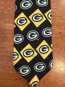 Green Bay Packers ~ Ralph Marlin RM Sport ~ 1995 VTG 100% Silk Necktie - Picture 1 of 9