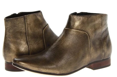 COLE HAAN NWOB $258 Allen Leather Bootie Zip Ankle Boots Bronze Size 7 - Image 1 of 4