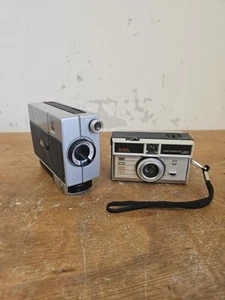 Vintage Pair of Kodak Instamatic M22 8mm Cine Movie Camera Video & 204 Camera - Picture 1 of 24
