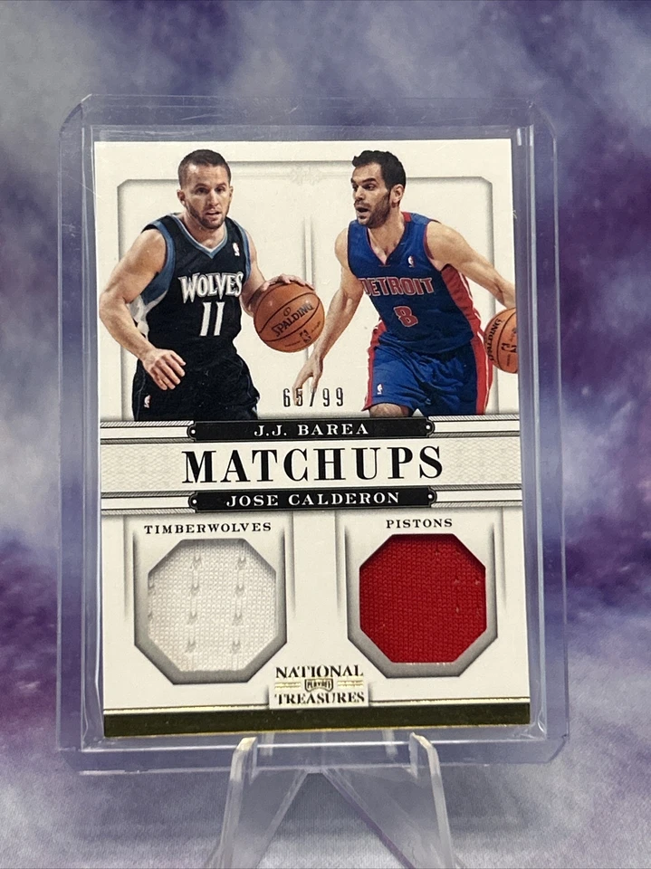 2012-13 PANINI NATIONAL TREASURES MATCHUPS MATERIALS GOLD#85 BAREA/CALDERON /99 - Image 1 of 1