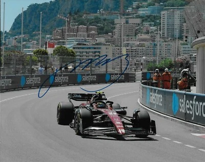Signed Zhou Guanyu Formula 1 Kick Sauber Ferrari Racing 8x10 Photo #11 Original - Image 1 of 2