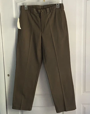 Pantalones chinos informales de golf Lyle & Scott para hombre 34X32 frente plano marrón oliva sarga nuevos con etiquetas Foto 1 de 4