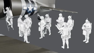 Embarque aerotransportado de Estados Unidos Segunda Guerra Mundial - Juego de 10 figuras - Imagen 1 de 9