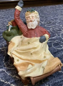 Hallmark Santa Statue “The Journey Begins 1987” Porcelain - Picture 1 of 6