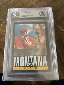 Joe Montana Auto Signed 1985 Topps Card #157  49ers HOF - BAS