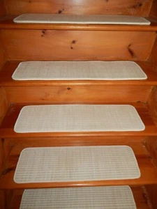 13=Step 9"x 30" + LANDING  24" X 30" Stair Treads WOVEN WOOL CARPET. - Picture 1 of 5