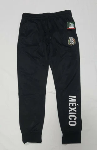 HKY Mexico National Team Training Poly Pants SNM el TRI Black -White Cover