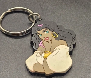 Disney Applause Esmeralda rubber key chain shows wear Free Shipping - Picture 1 of 6