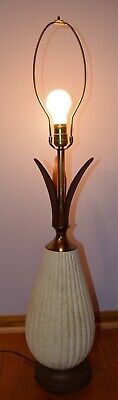 Vintage Mcm Mid Century Modern Danish Teak Table Lamp • 89.95£