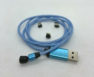 540° Ruibo Magnetic Charging Cable W/3 Attachments FREE SHIPPING c - Picture 1 of 6