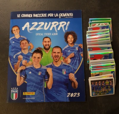 ALBUM PANINI AZZURRI 2023 + SET COMPLETO DI 228 FIGURINE DA ATTACCARE - Immagine 1 di 4