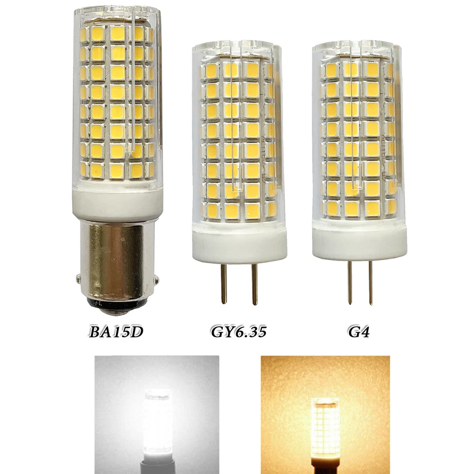 G4/GY6.35/BA15D LED bulb 9W 110V/220V 102-2835SMD Ceramics Light White/Warm Lamp - Image 1 of 4