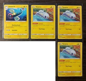 Eelektrik 058/185 & 3x Tynamo 057/185 Pokemon card Vivid Voltage NM - Picture 1 of 1