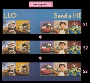 US 4553-4557 4557a Disney Pixar Send a Hello gutter strip 5 MNH 2011 - Picture 1 of 1