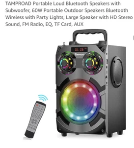 TAMPROAD Bluetooth Speaker 60W Loud Speakers Bluetooth Wireless Large Outdoor... - Picture 1 of 14