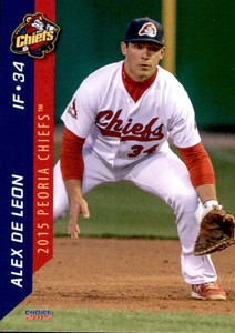 2015 Peoria Chiefs Choice #8 Alex De Leon Woodland Hills California CA Card