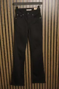 Damen Levi's Jeans Stretch Baumwolle Schwarz 725 High Rise Bootcut W24 L32 JJJ572 - Bild 1 von 12