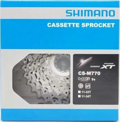 Cassette Shimano Deore XT CS-M770 MTB 9 velocidades 11-32T, nuevo en caja Foto 1 de 2