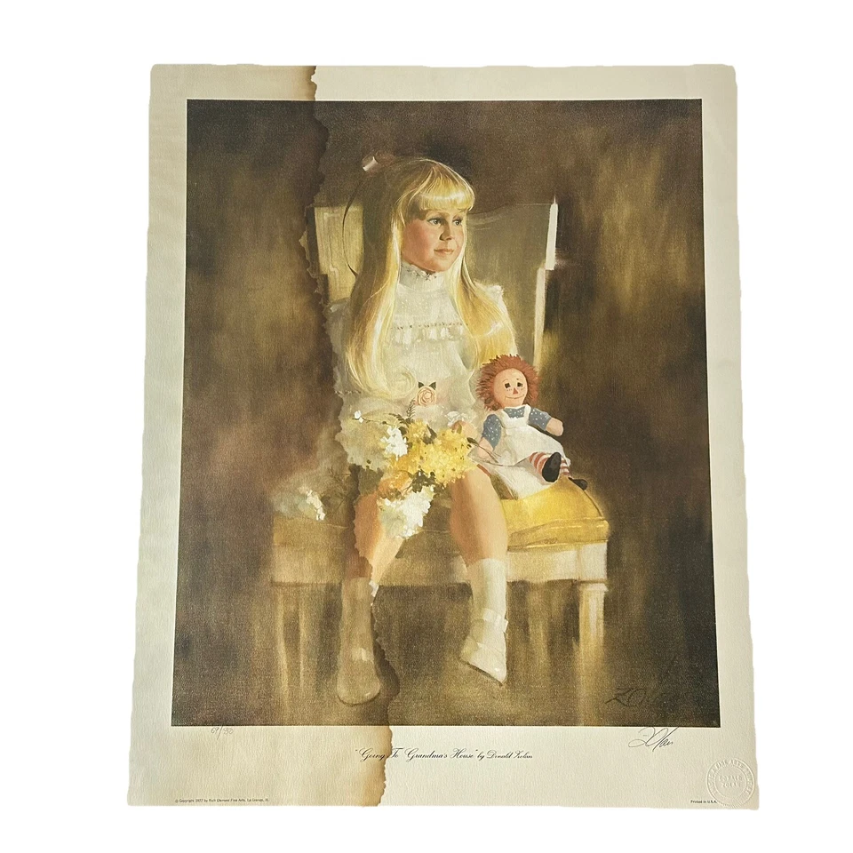 Impresión artística firmada por Donald Zolan Going To Grandma's House Foto 1 de 4