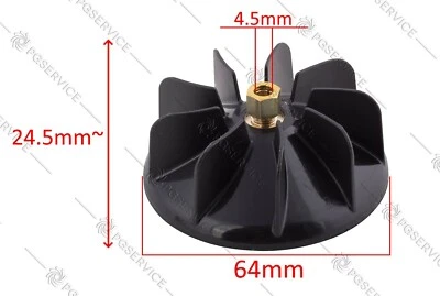 GAMMAPIU Ventilateur 64mm axe 4.5mm sèche-cheveux Gammapiù Diva Ion X3 X5 GHD Air 1.0