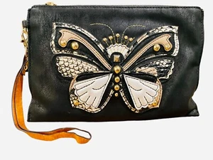 Leatherette Butterfly Wristlet/Clutch Purse - Picture 1 of 4