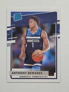 2020-21 DONRUSS ANTHONY EDWARDS RATED ROOKIE #201 MINNESOTA NBA RC SEE PICS - Picture 1 of 17