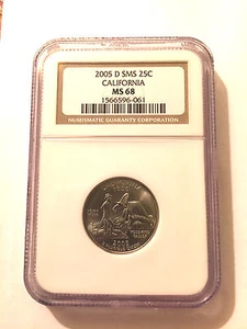 2005-D NGC MS 68 SMS California Quarter #1197 - Picture 1 of 2