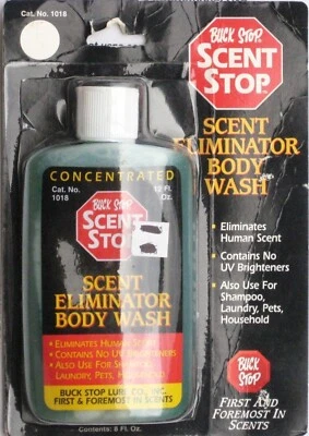 Scent Stop Scent eliminator Body Wash,Concentrate 8oz,Deer Buck Stop 1018.  L174 - Image 1 of 2