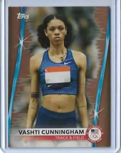 2020 TOPPS OLYMPICS VASHTI CUNNINGHAM "BRONZE" CARD #60 ~ USA TRACK 2021 ~ QTY - Picture 1 of 2