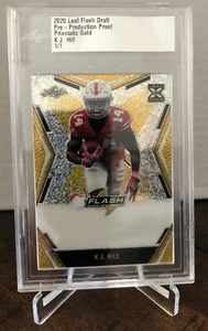 2020 Leaf Flash Draft KJ HILL 1/1 Pre Production Prismatic Gold Proof! RC - Picture 1 of 2