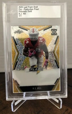 2020 Leaf Flash Draft KJ HILL 1/1 Pre Production Prismatic Gold Proof! RC - Image 1 of 2