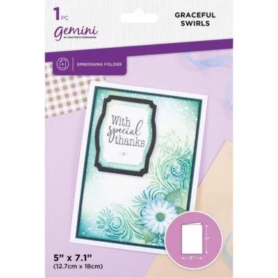 Crafter's Companion - Géminis - Carpeta de Grabado 2D 5 x 7 - Remolinos Graciosos Foto 1 de 2