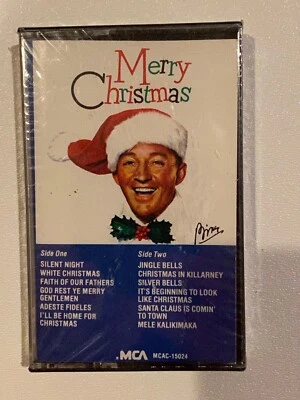 Bing Crosby Merry Christmas Cassette Tape 1984 MCA 15024 New Sealed - Image 1 of 3