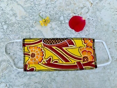 Colorful Floral, Woman's Face Mask, Washable, Breathable, One Layer Thin Cotton - Image 1 of 4