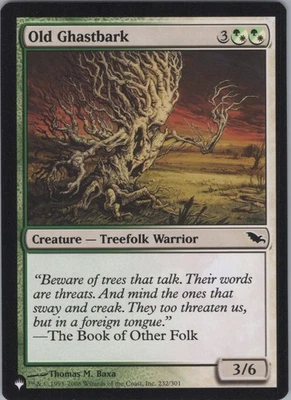 MTG Normal Old Ghastbark C The List Reprints 232/301 NM - Image 1 of 2