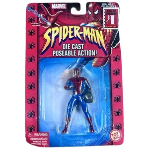 Neu versiegelt Vintage 2002 Spiderman Druckguss bewegliche Actionfigur Marvel Spider-Man - Bild 1 von 3